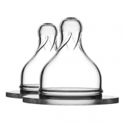 EcoViking Silicone Spenen - Brede Opening - EcoViking Set van 2 spenen van silicone voor de glazen babyflessen met brede opening van EcoViking