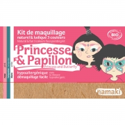 Namaki Schminkset - Prinses en Vlinder - 3 kleuren Biologische en hypoallergene make-upset voor kinderen