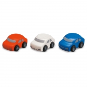 Plan Toys Autootjes (3j+) Set van 3 autootjes gemaakt van rubberhout
