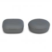 Ekobo Silicone Duo Zeepbakjes - Smoke Handige set van 2 silicone reisdoosjes voor solide shampoo's en zepen