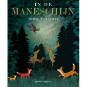Uitgeverij Veltman In de Maneschijn (3j+) Boek met kijkgaatjes over de maan en de maancyclus 