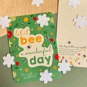 Bloom Your Message Bloeiwenskaart - Let it Bee a Wonderful Day - Confetti Plantbare wenskaart met confetti