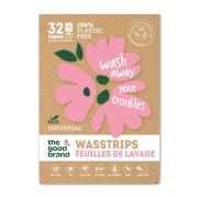 The Good Brand Wasstrips - Universeel (32) Biologisch afbreekbare wasvellen ter vervanging van vloeibaar wasmiddel