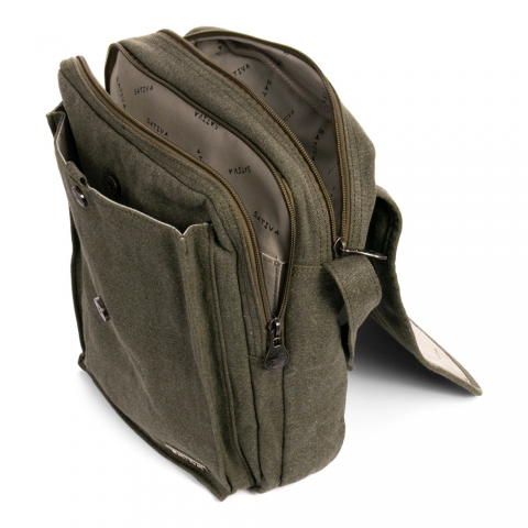 Medium Hennep Compacte schoudertas van hennep bio-katoen Sativa Bags - Kudzu webshop
